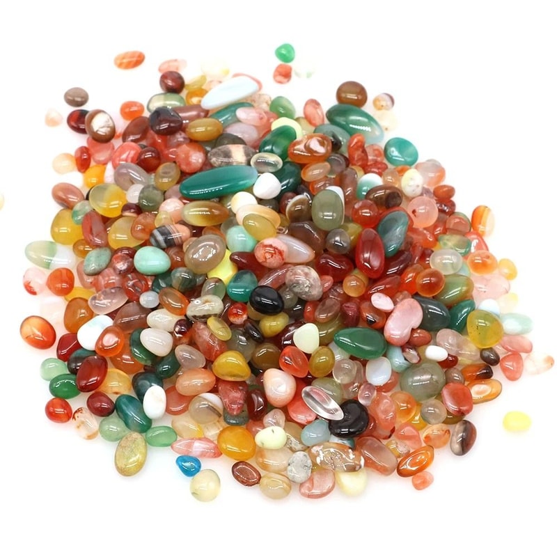 Natural Tumbled Agate Quartz Crystal Gravel 2