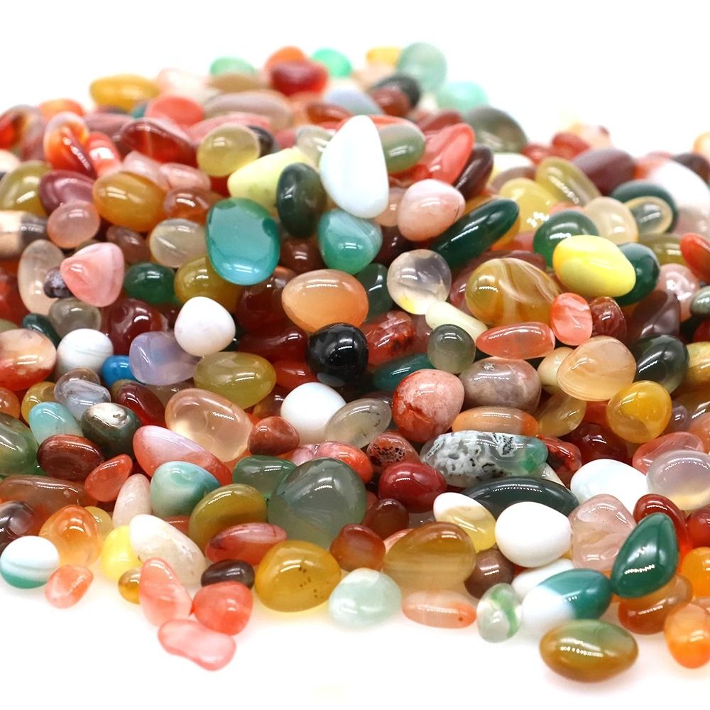 Natural Tumbled Agate Quartz Crystal Gravel 4