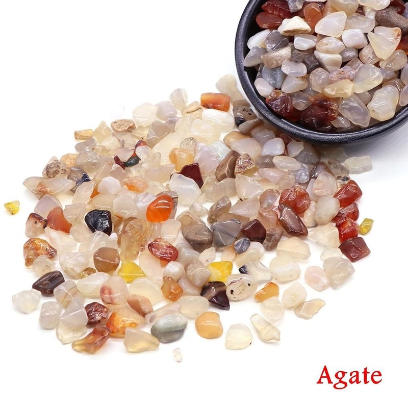 Natural Tumbled Agate Quartz Crystal Gravel 7