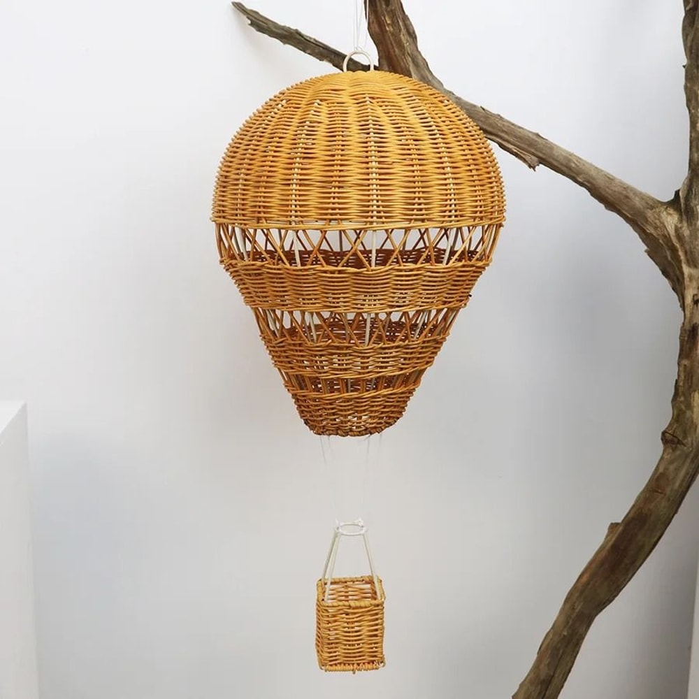 HandWoven Rattan Hot Air Balloon Ornament 6