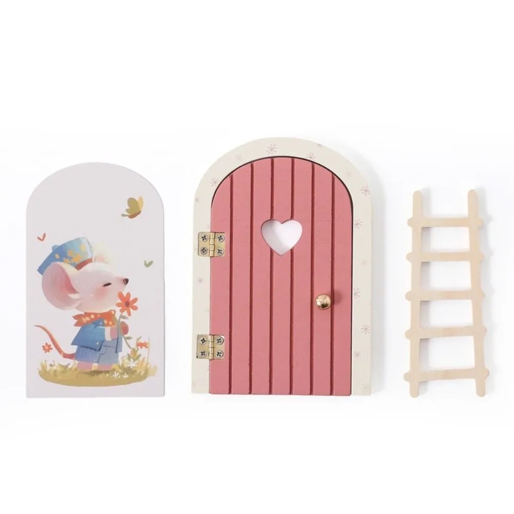 Handcrafted Wooden Miniature Fairy Elf Door 6