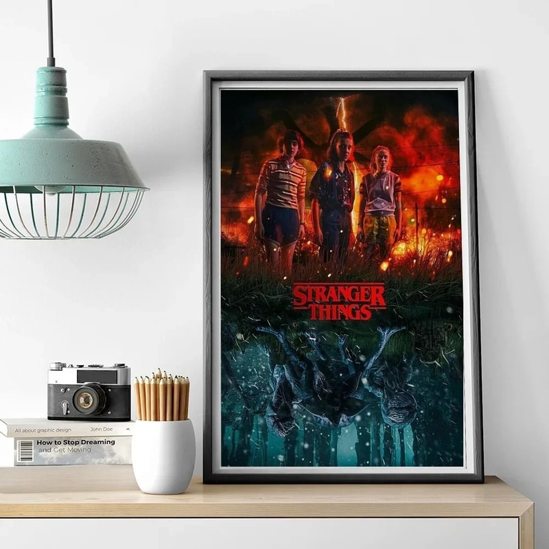 Stranger Things TV Drama Poster Art Canvas Painting 14