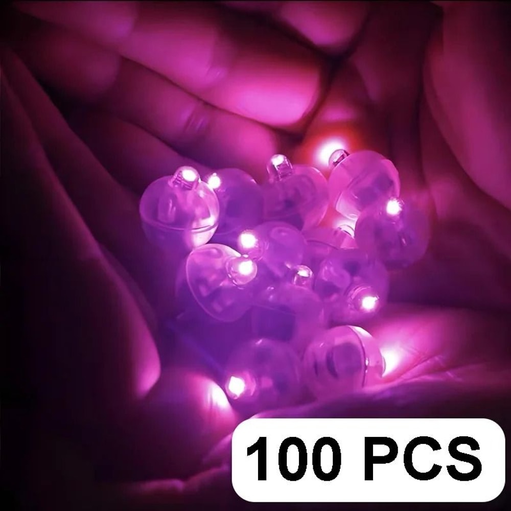 100Piece Mini Round LED Balloon Lights 14