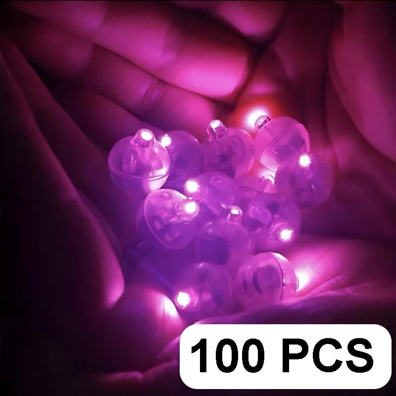 100Piece Mini Round LED Balloon Lights 14