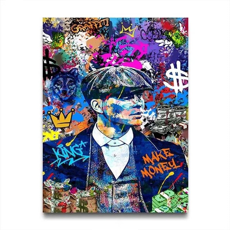 80s Gangster Graffiti Art Urban Crime Drama Canvas 11