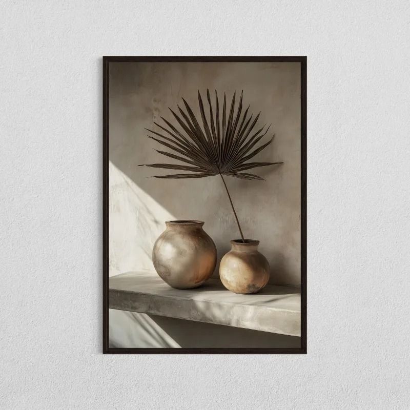 Mediterranean Minimalist Olive Tree Pottery Canvas Art 14