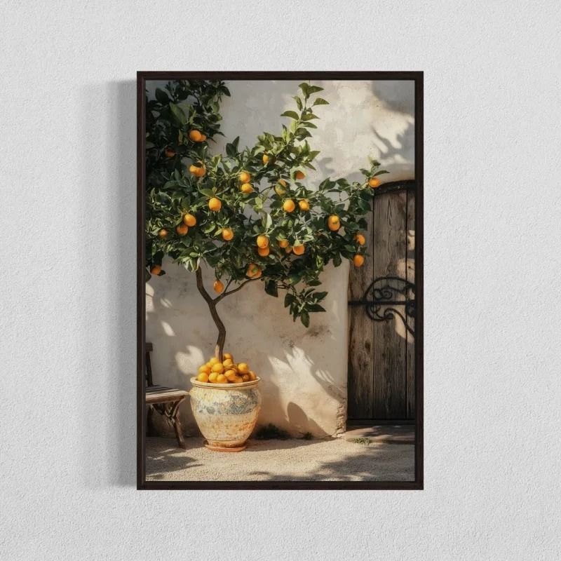 Mediterranean Minimalist Olive Tree Pottery Canvas Art 19