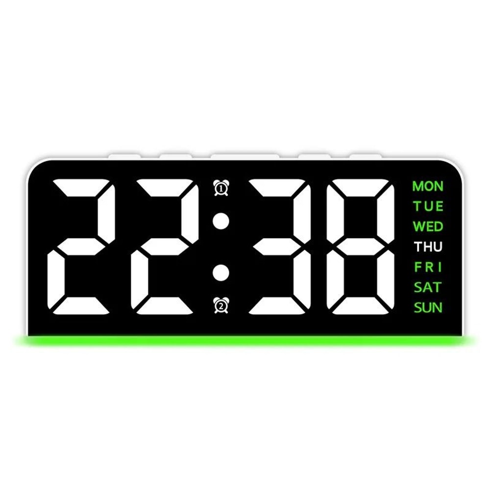 Digital LED Smart Alarm Clock With Dual Alarms Snooze 10