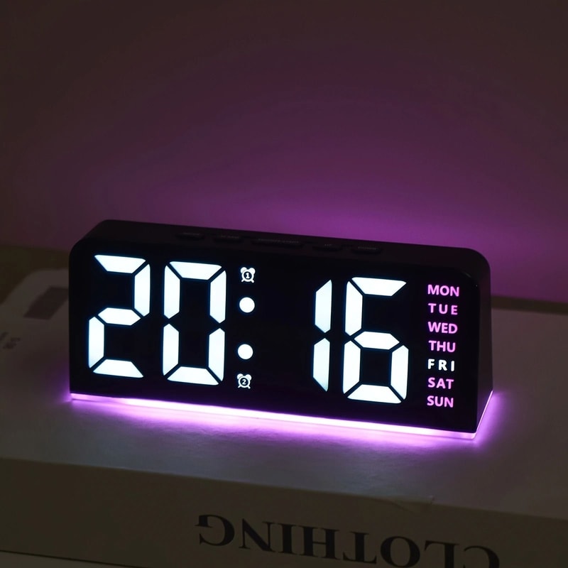 Digital LED Smart Alarm Clock With Dual Alarms Snooze 11