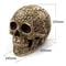Floral Carved Skull Art HighDefinition Modern Resin Sculpture 5