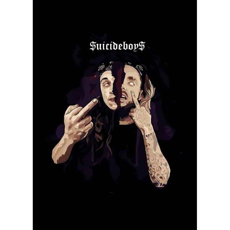 Suicideboy Album Poster HighDefinition Vintage Rap Canvas Wall Art 13
