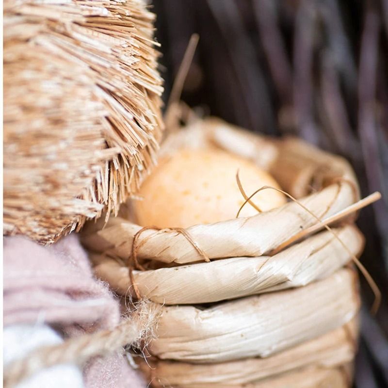 Easter Straw Rabbit Ornament HighDefinition Artisanal Bunny Figurine 4