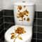 Golden Flower Toilet Sticker HighDefinition Botanical Bathroom Decal 8