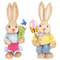 Easter Straw Rabbit Duo HighDefinition Artisanal Botanical Sculptures 8