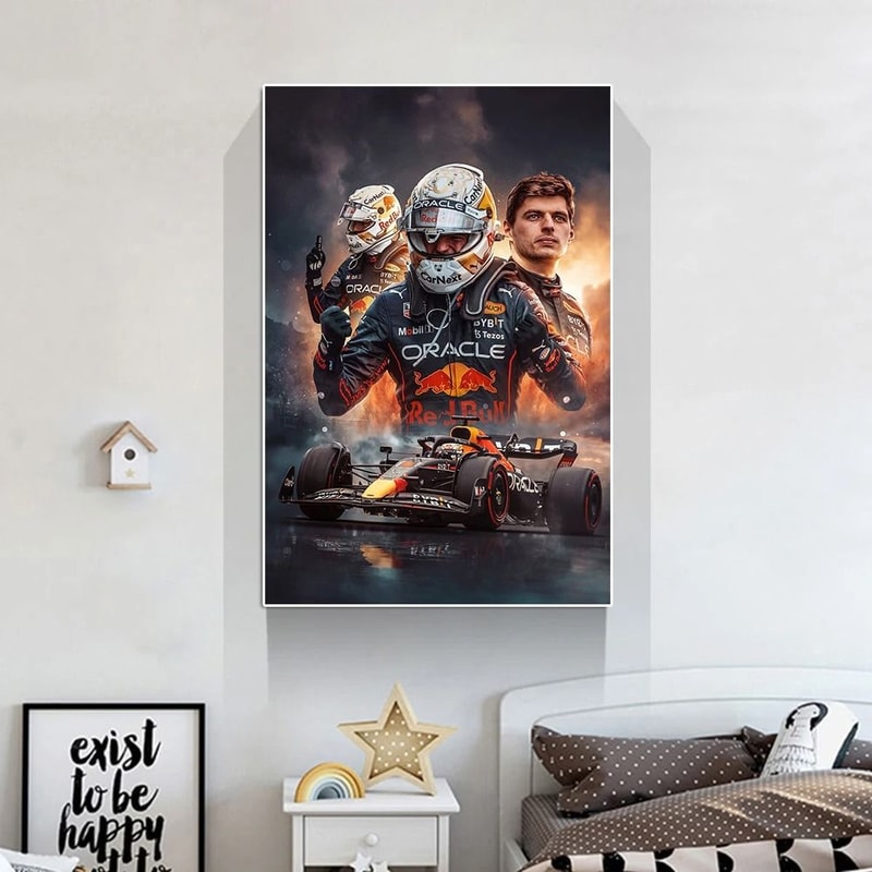 Verstappen Grand Prix Champion HighDefinition Graffiti Racer Canvas Art 2