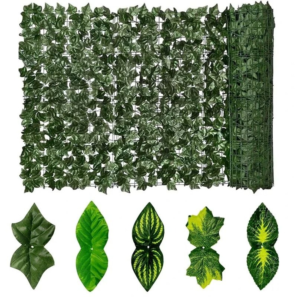 Artificial Ivy Privacy Fence HighDefinition Apple Leaf Vertical Garden Screen 1