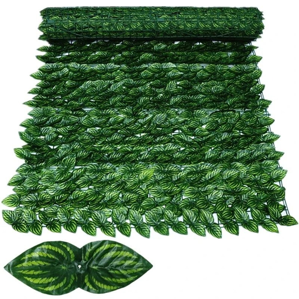 Artificial Ivy Privacy Fence HighDefinition Apple Leaf Vertical Garden Screen 16