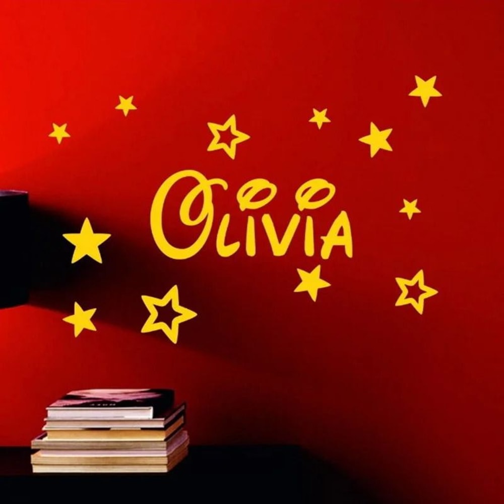 Custom Name Stars Decal HighDefinition Personalized Nursery Wall Art 3