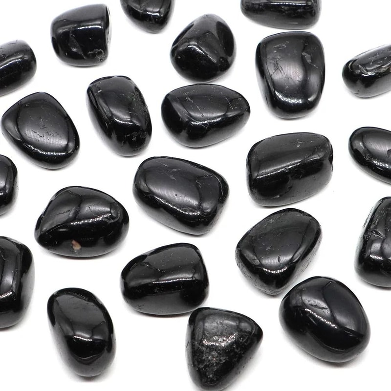 Natural Black Tourmaline HighDefinition Irregular Tumbled Mineral Specimen 2