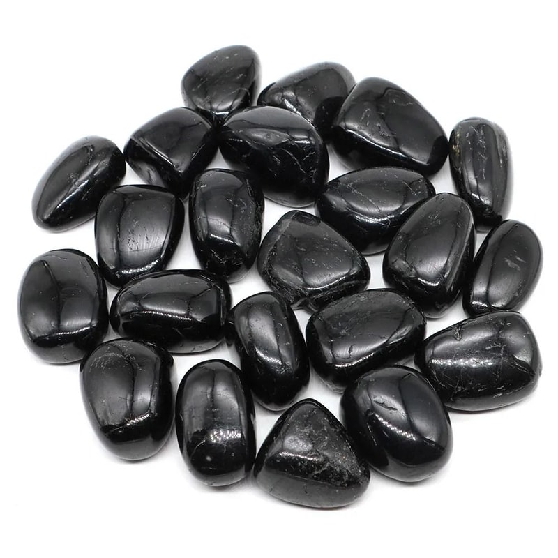 Natural Black Tourmaline HighDefinition Irregular Tumbled Mineral Specimen 3