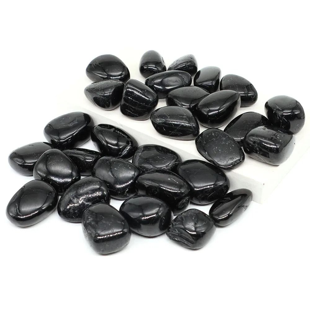 Natural Black Tourmaline HighDefinition Irregular Tumbled Mineral Specimen 4
