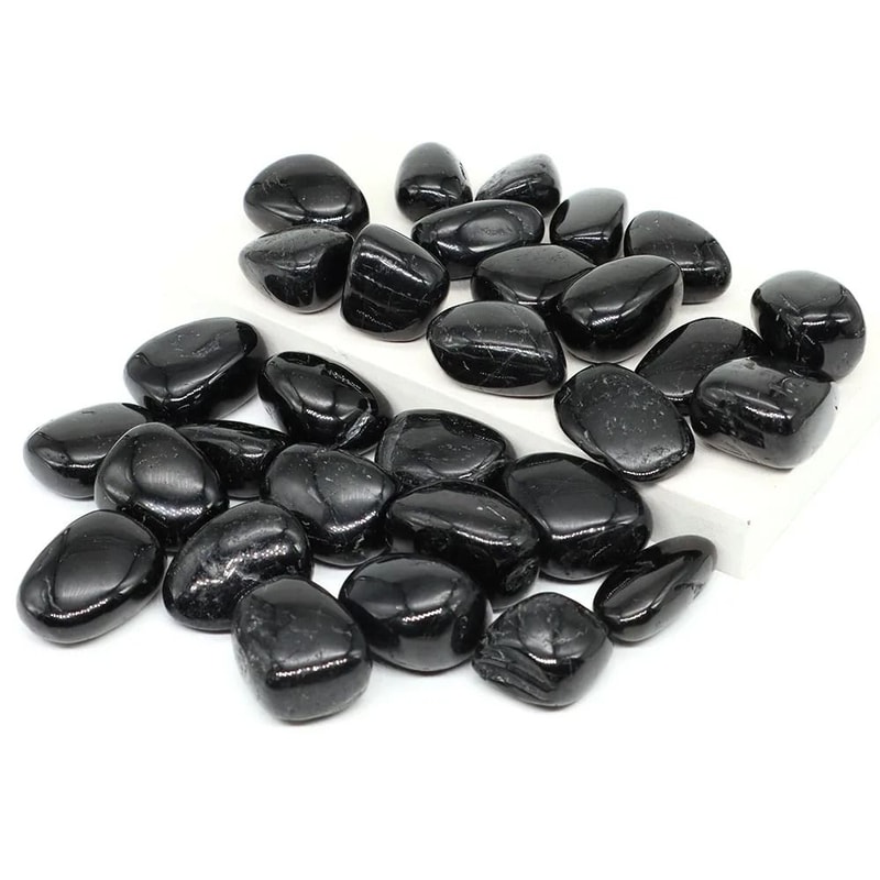 Natural Black Tourmaline HighDefinition Irregular Tumbled Mineral Specimen 4