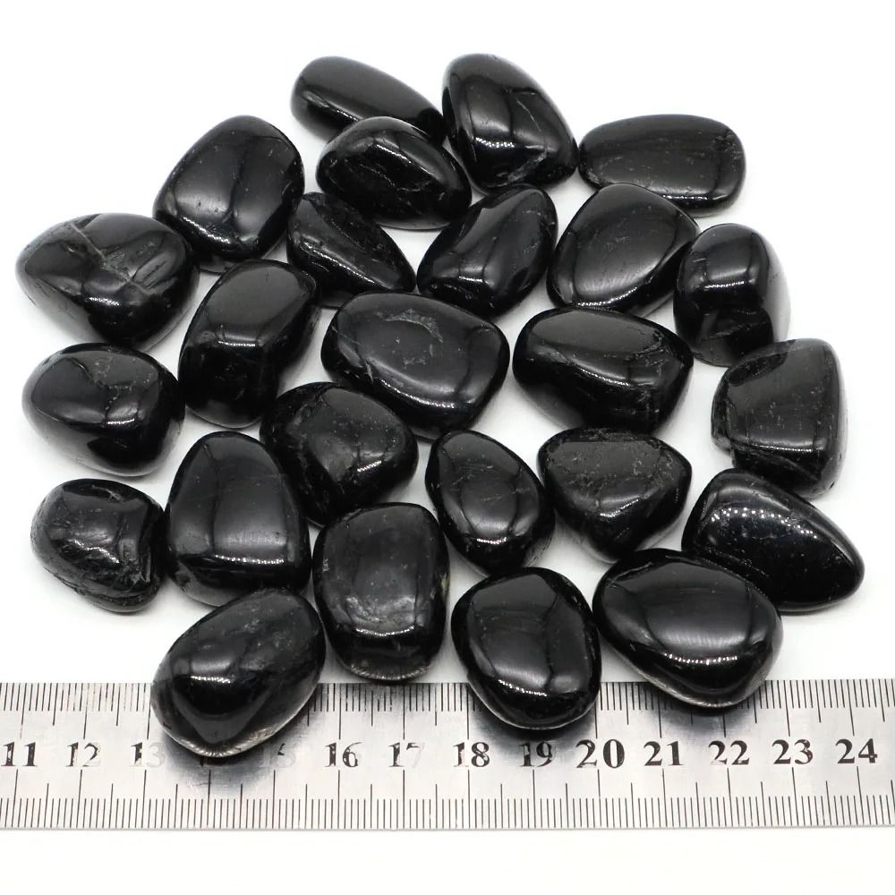 Natural Black Tourmaline HighDefinition Irregular Tumbled Mineral Specimen 6
