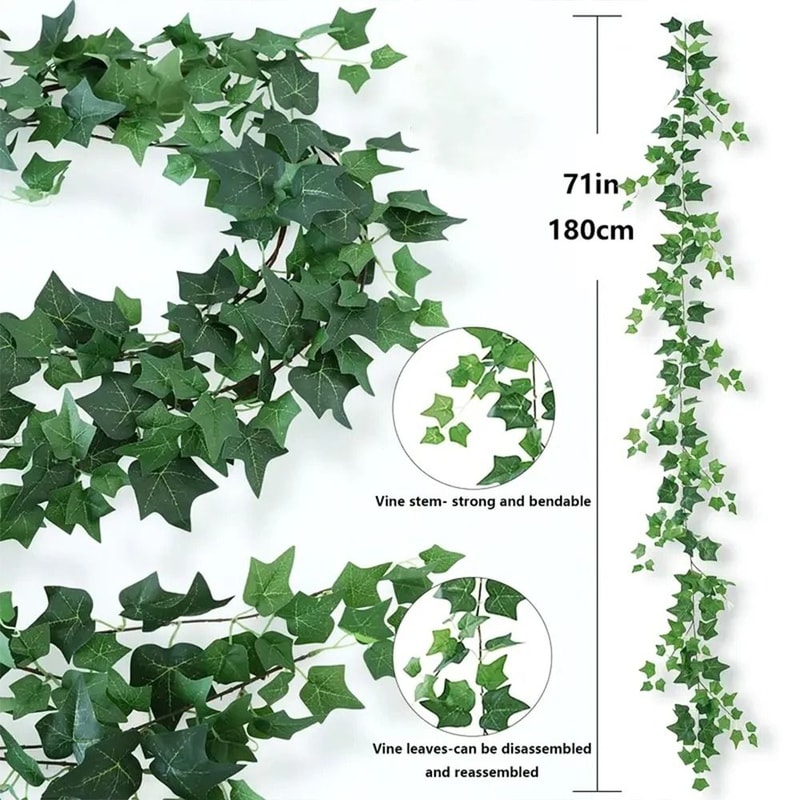 Artificial Ivy Vines Garland HighDefinition Vertical Botanical Sculpture 1