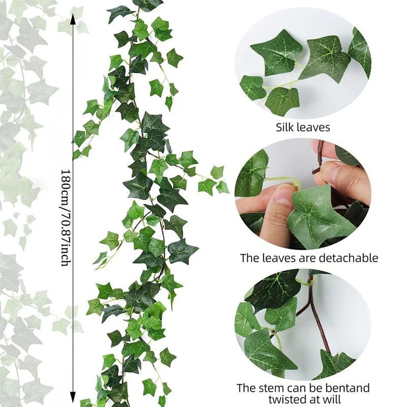 Artificial Ivy Vines Garland HighDefinition Vertical Botanical Sculpture 6