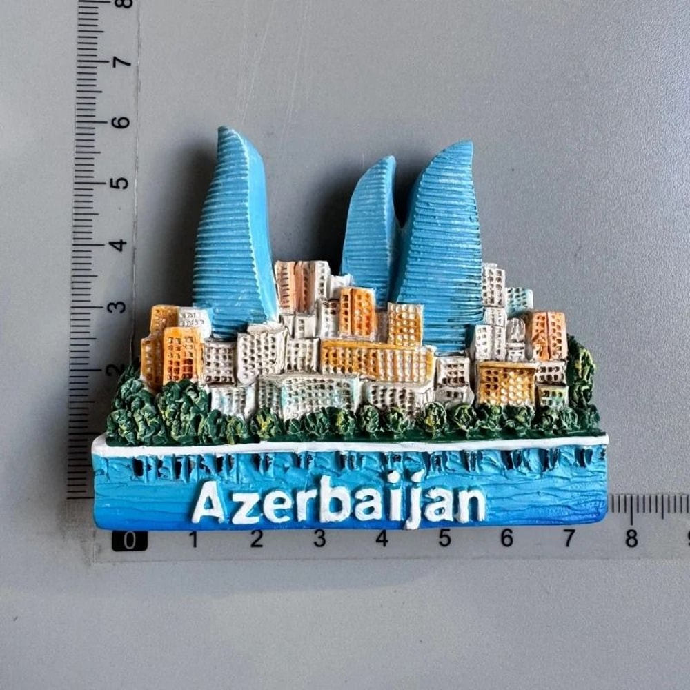Azerbaijan Heritage Magnet HighDefinition Baku Architectural Sculpture 1