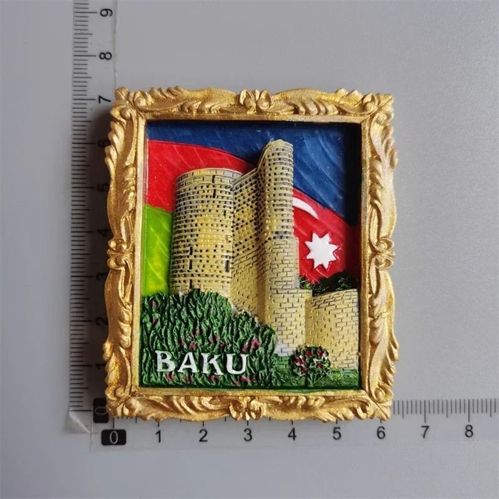 Azerbaijan Heritage Magnet HighDefinition Baku Architectural Sculpture 7