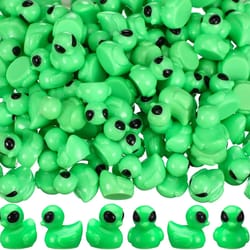green alien duck figurines – high-definition sci-fi micro-sculptures
