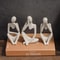 Human Contemplation Sculpture HighDefinition Minimalist Philosophical Set 2
