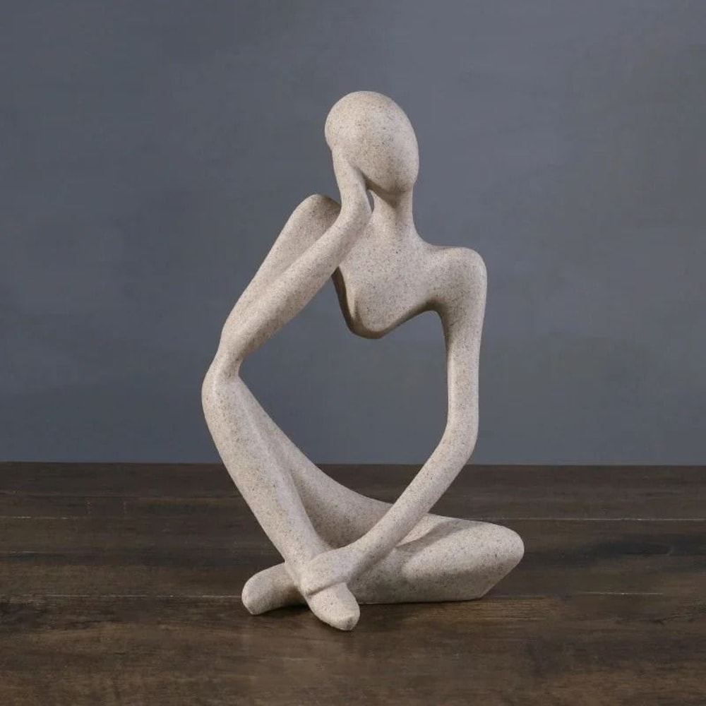 Human Contemplation Sculpture HighDefinition Minimalist Philosophical Set 5