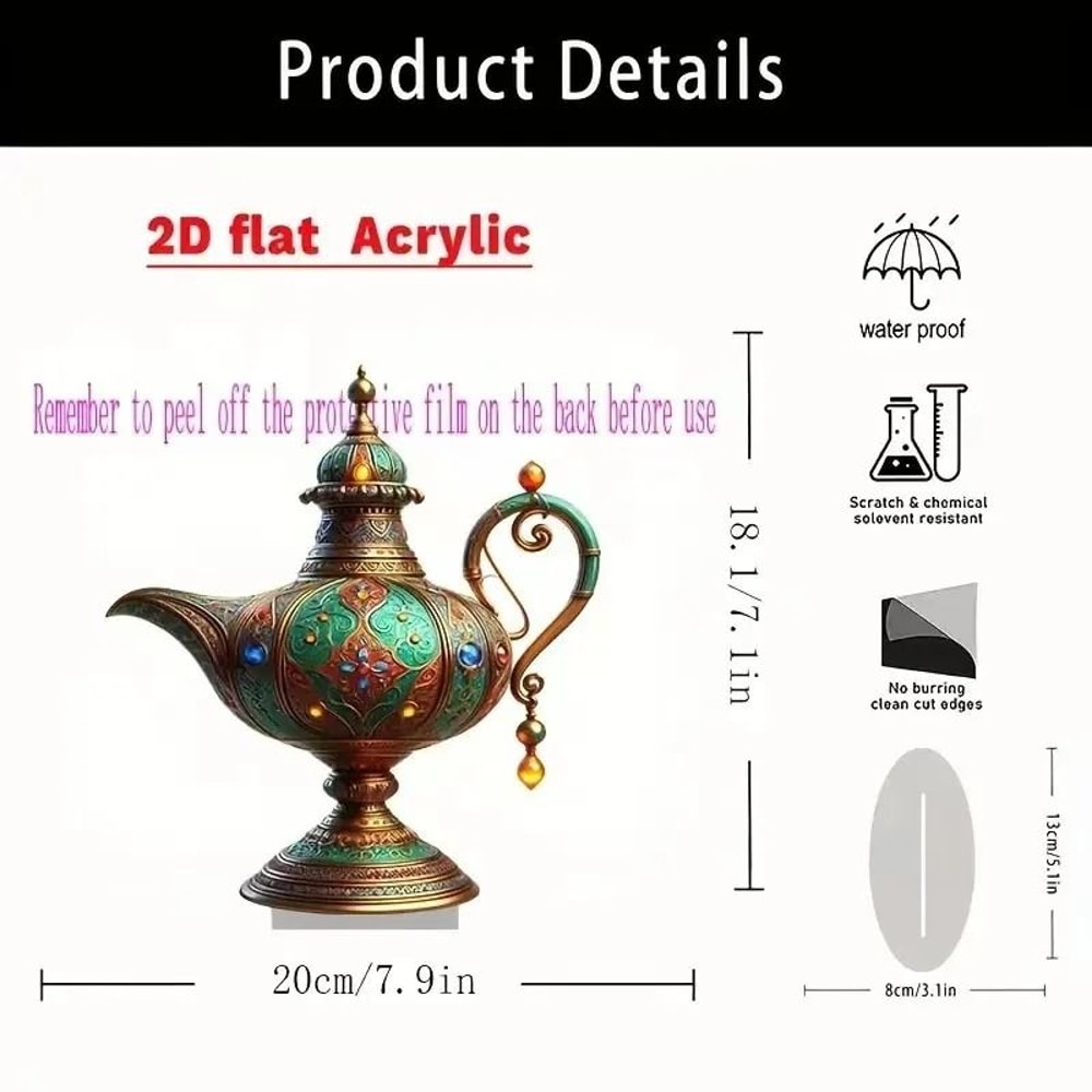 Eid Celebration Acrylic Mosque HighDefinition Luminous Tabletop Sculpture 13