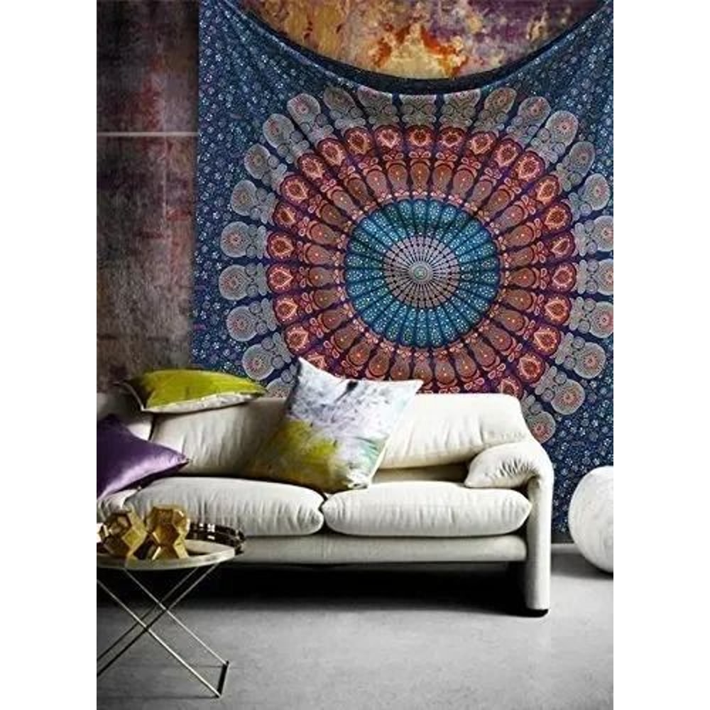 Hippie Mandala Tapestry HighDefinition Bohemian Geometric Sculpture 5