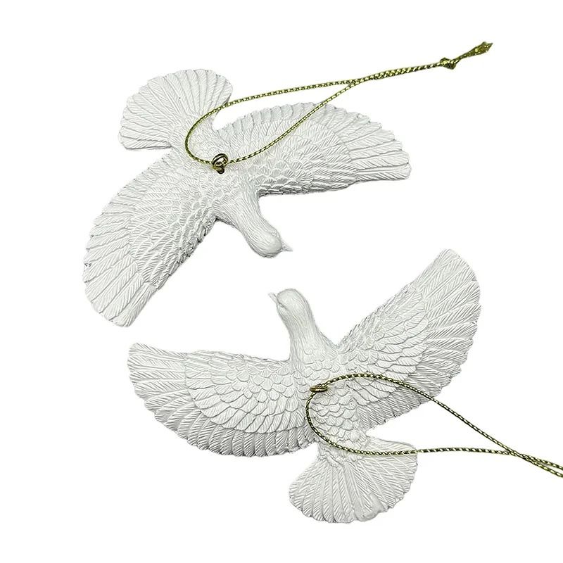 Peace Dove Ornament Set HighDefinition Avian Architectural Sculpture 4