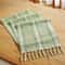 Green Tassel Table Runner HighDefinition Braided Architectural Sculpture 1