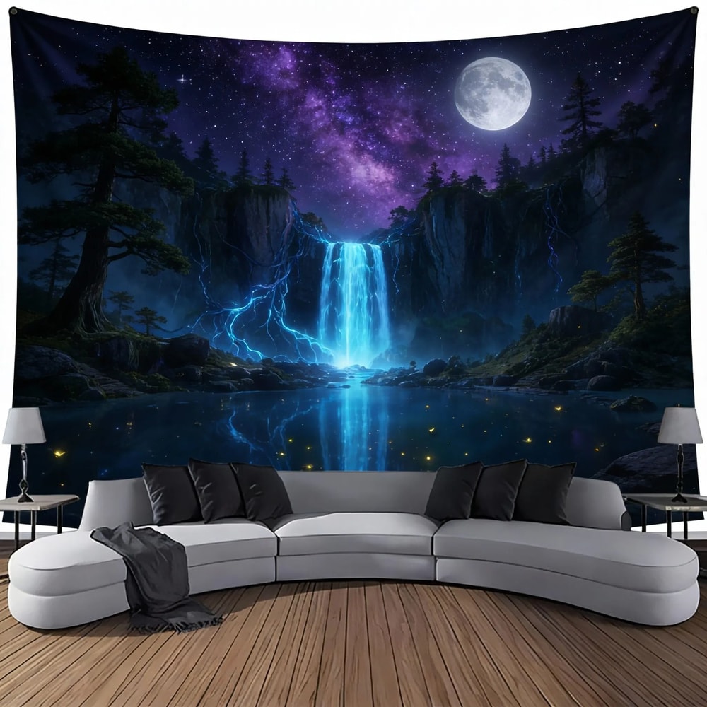 Landscape Waterfall Canyon Tapestry HighDefinition Elemental Architectural Sculpture 6