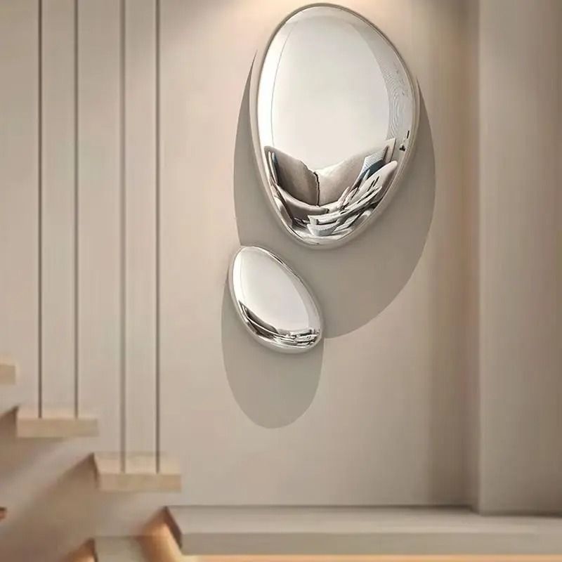 Aerodynamic Narrative Sculpture HighDefinition Chrome Architectural Wall Panel 4