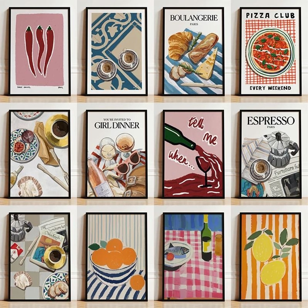 Gastronomic Narrative Canvas HighDefinition French Breakfast Architectural Art 0