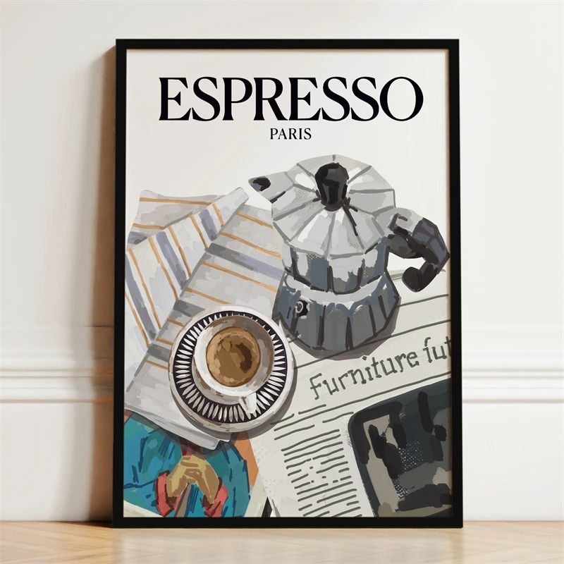 Gastronomic Narrative Canvas HighDefinition French Breakfast Architectural Art 1