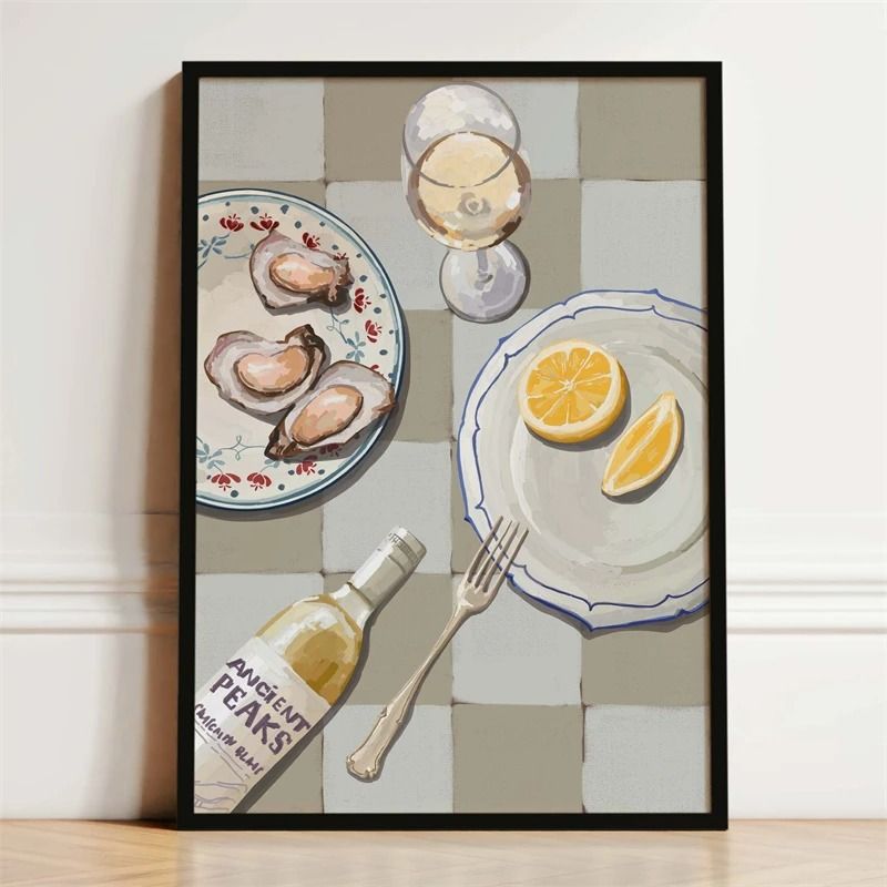Gastronomic Narrative Canvas HighDefinition French Breakfast Architectural Art 25