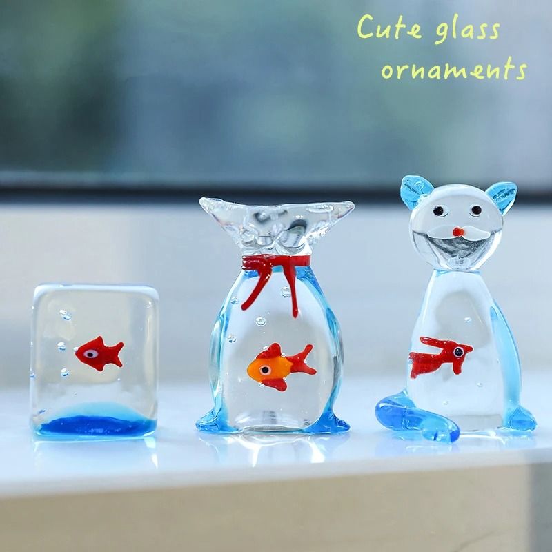 Aquatic Narrative Sculpture HighDefinition Glass Fish Architectural Ornament 2