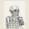 Caffeinated Narrative Canvas HighDefinition Skeleton Line Art Architectural Art 10