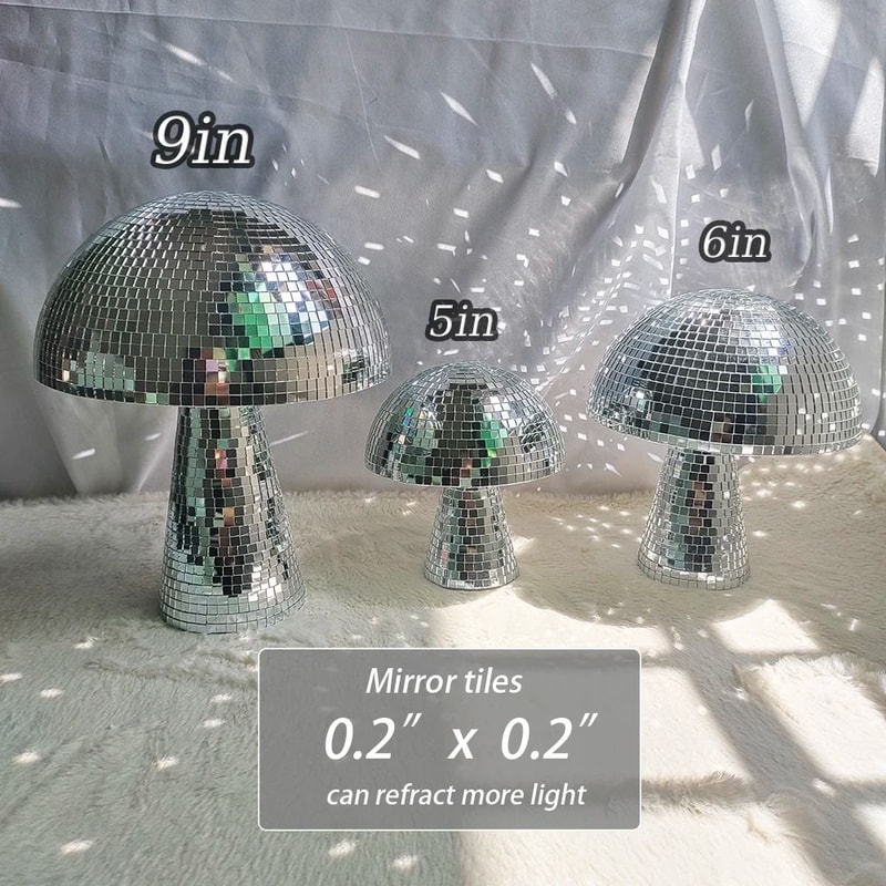 Prismatic Narrative Sculpture HighDefinition Mushroom Disco Ball Architectural Ornament 7