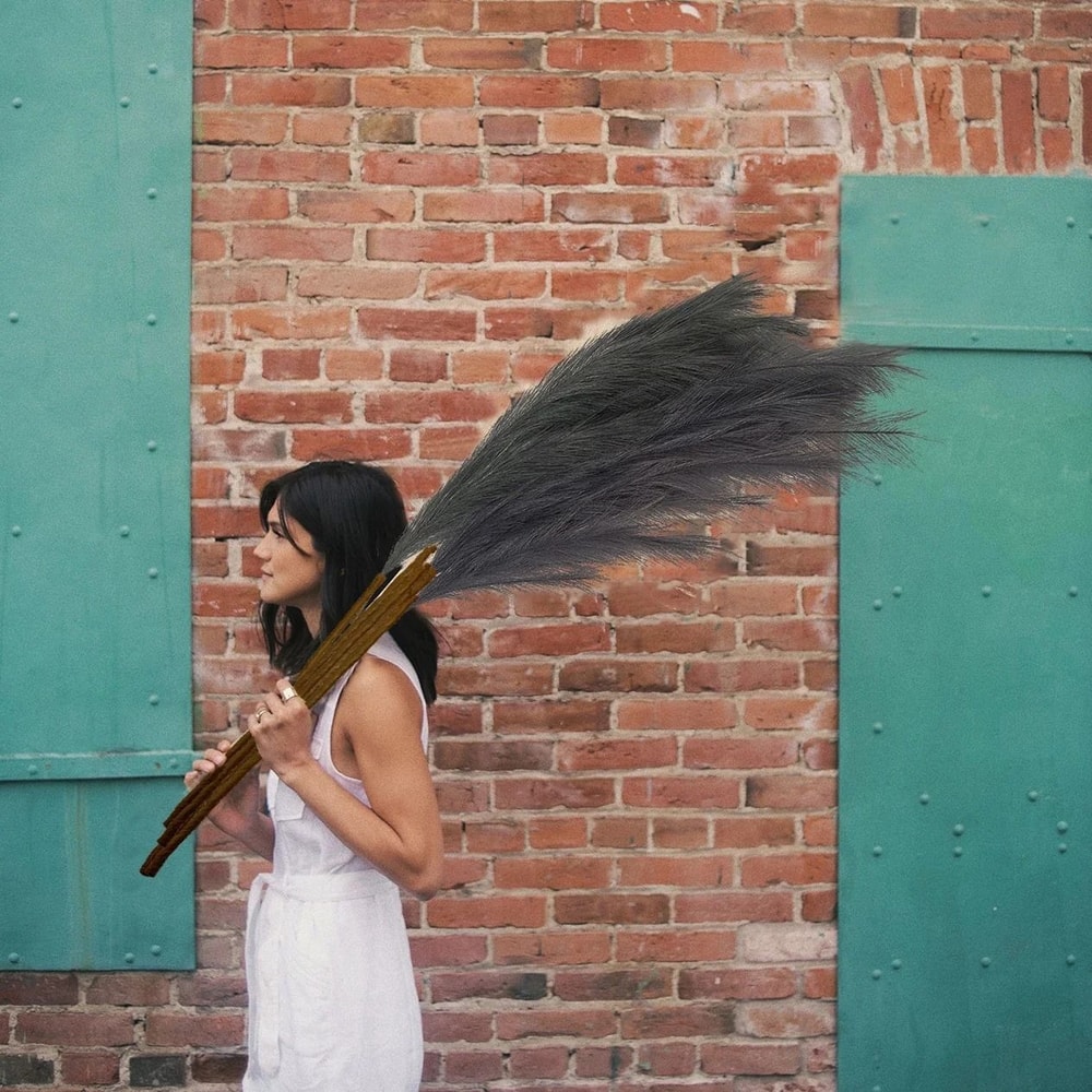 Botanical Narrative Sculpture HighDefinition Faux Pampas Architectural Ornament 9