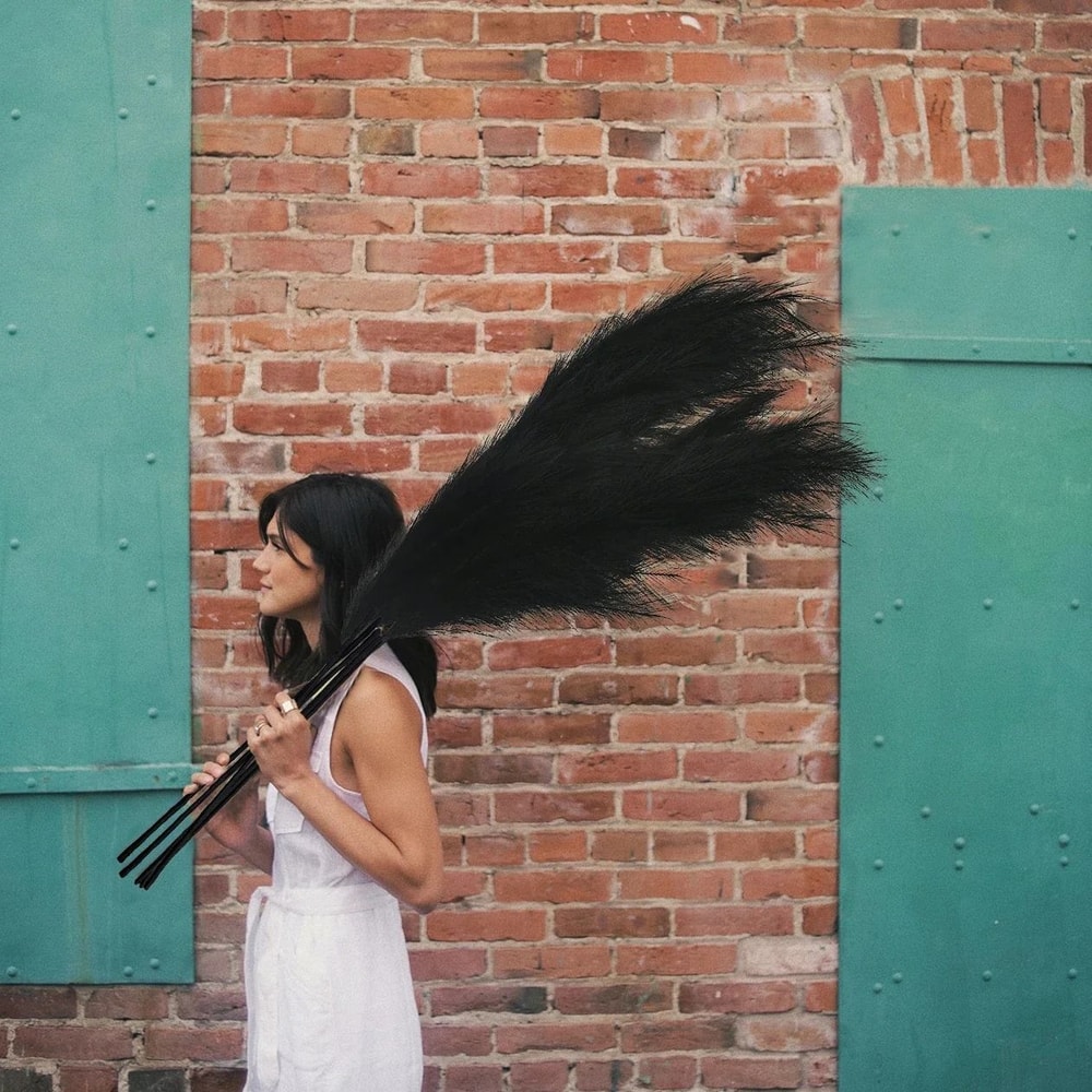 Botanical Narrative Sculpture HighDefinition Faux Pampas Architectural Ornament 8