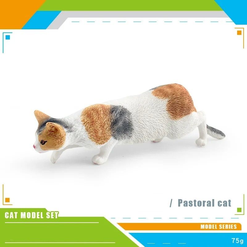 Feline Narrative Sculpture HighDefinition Lying Orange Cat Architectural Ornament 11