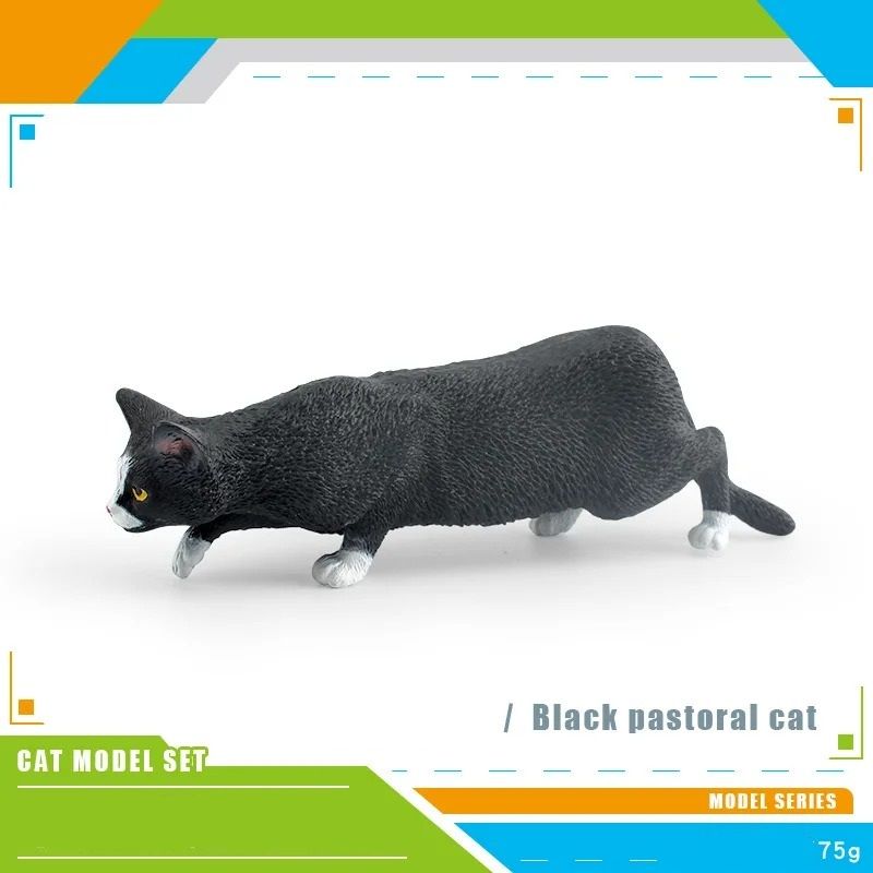 Feline Narrative Sculpture HighDefinition Lying Orange Cat Architectural Ornament 12